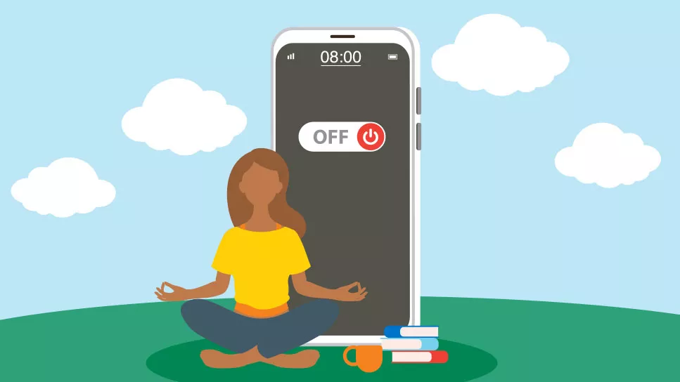 Person managing social media stress with mindful practices Beawareofmecom Managing Social Media Anxiety Simple Tips to Conquer FOMO