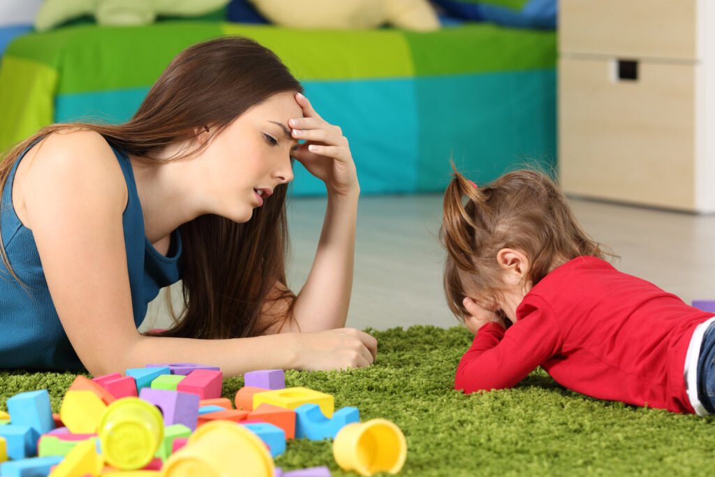 Angry baby and tired mother in a room Beawareofmecom Parenting a Child With Special Needs