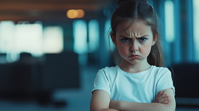 Angry girl with crossed arms indoors light background Beawareofmecom 17 Signs of Parental Alienation You Should Know About