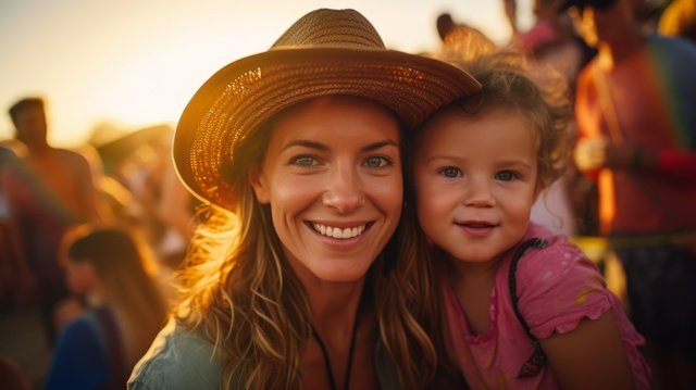 Woman and Little Girl Smiling for Camera Beawareofmecom Indiana Parenting