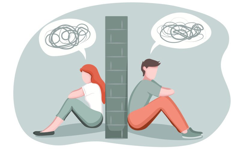 DivorceBreakupSeparationConceptDepressedManAndWomanDividedBy Beawareofmecom BPD rage attacks