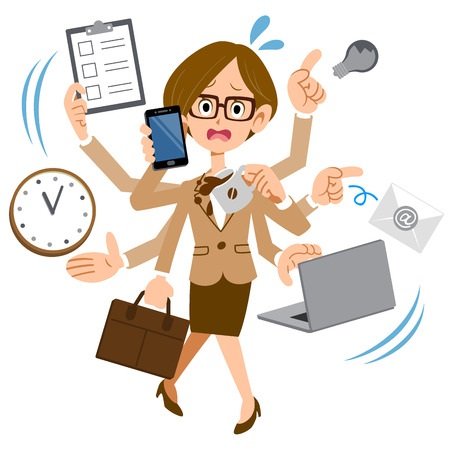 40087776 women who wear glasses to work in busy too company Beawareofmecom Stress for Busy Professionals