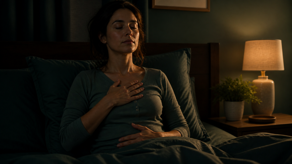 breathingtechniquefallbackasleepanxiety Beawareofmecom Diaphragmatic breathing technique to calm anxiety and fall back asleep after waking at 3am