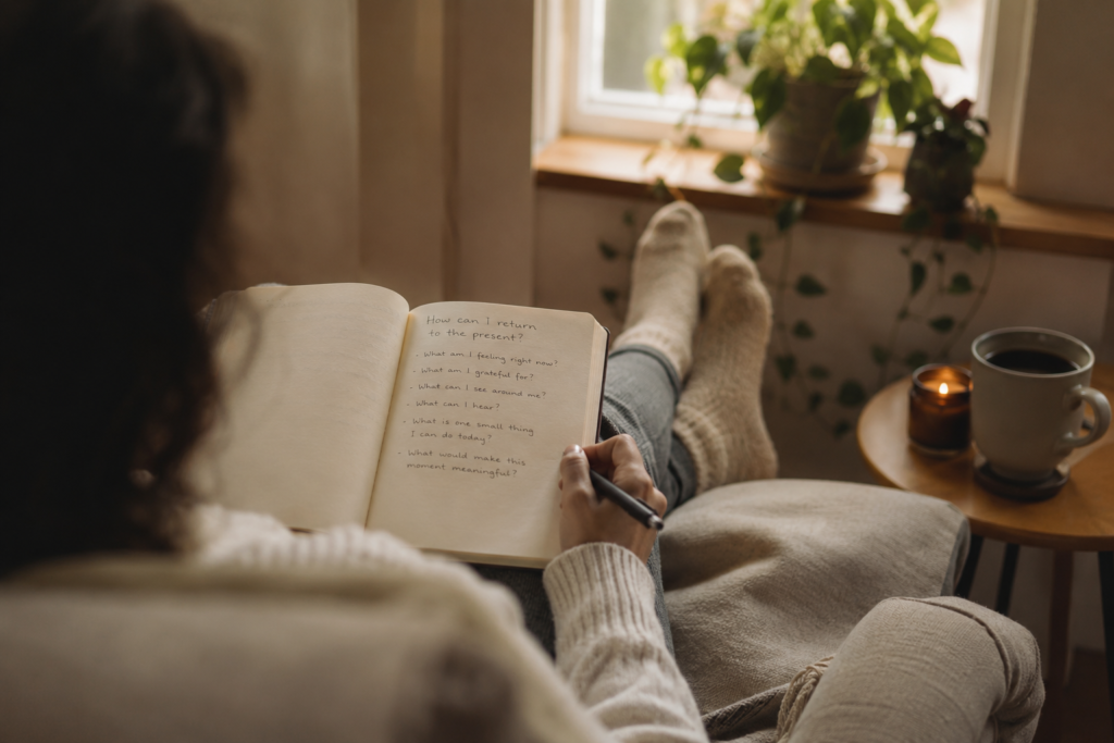 Prompts to Quiet Overthinking and Reconnect With the Present Beawareofmecom Journaling for Anxiety