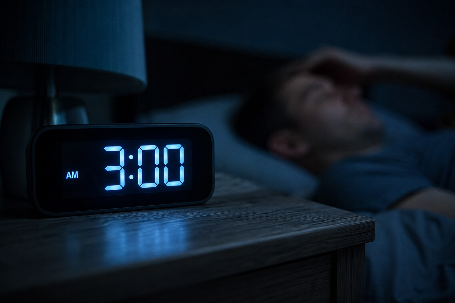 Alarm clock reading 3AM representing nighttime financial anxiety